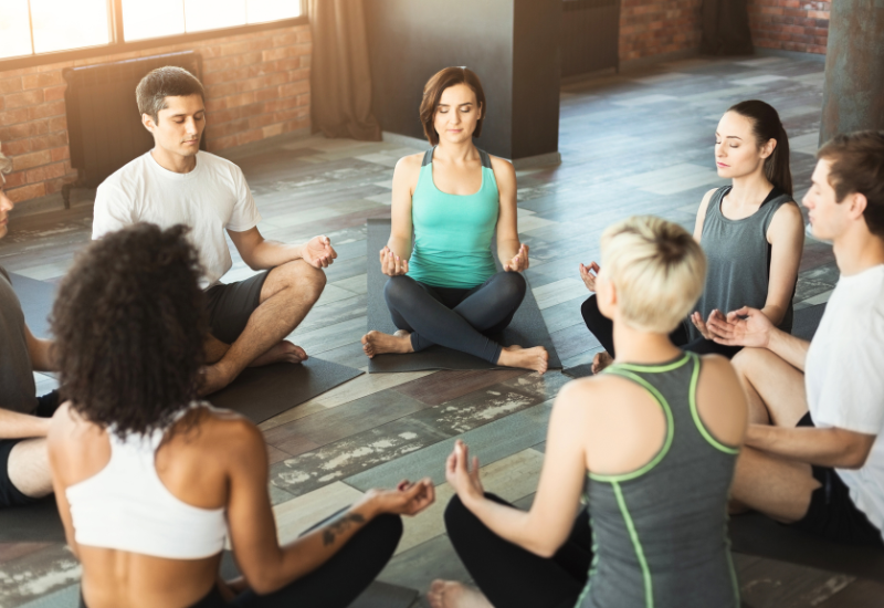 group yoga class